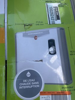 New Rheem 7.03 GPM 36kW 240v Performance Electric Tankless Water Heater RETEX-36