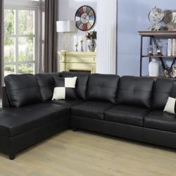 Black Sectional Couch 