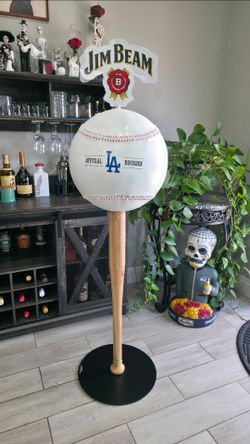 Jim Beam LA Dodgers baseball and bat