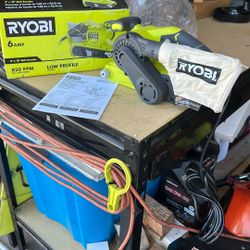 RYOBI 6 Amp Corded 3 in.W x 18 in.L Portable Belt Sander
