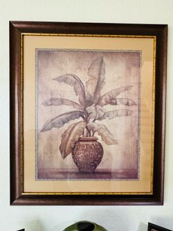 Large framed palm tree