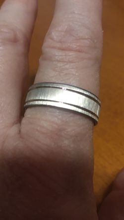 Size 12 Silver Brushed Stainless Steel WEDDING BAND