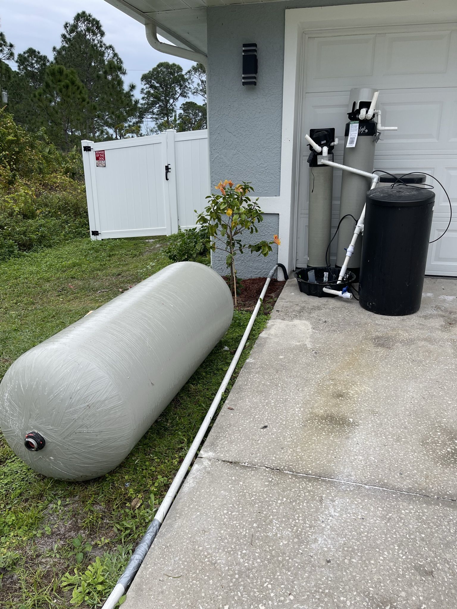 Rainsoft Water Softener system with chlorinating tank.