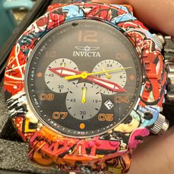 Invicta Men's 52mm Grand Pro Diver Chronograph Orange Hour Marks 