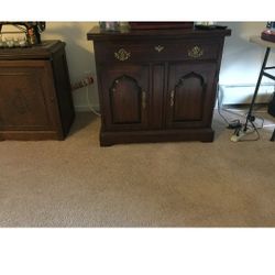 Mid Century Solid Cherry Wood Server/ Break Front