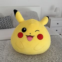 Squishmallows Pokemon Winking Pikachu