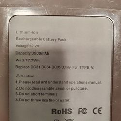 Dyson Rechargeable Battery Pack