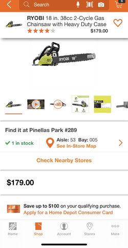 18 inch ryobi chain saw comes with hard case