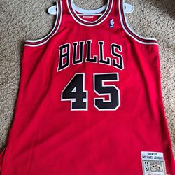 AUTHENTIC Michael Jordan 45 Mitchell And Ness Jersey XL 