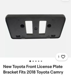 2019 Toyota Corolla Front Bumper License Plate Mounting Bracket Holder
