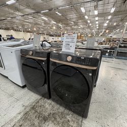 Samsung gas dryer & washer bundle set with warranty