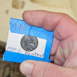 Nineteen ninety d rainbow penny
