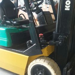 Forklift 3 mast side shift forks dual pump