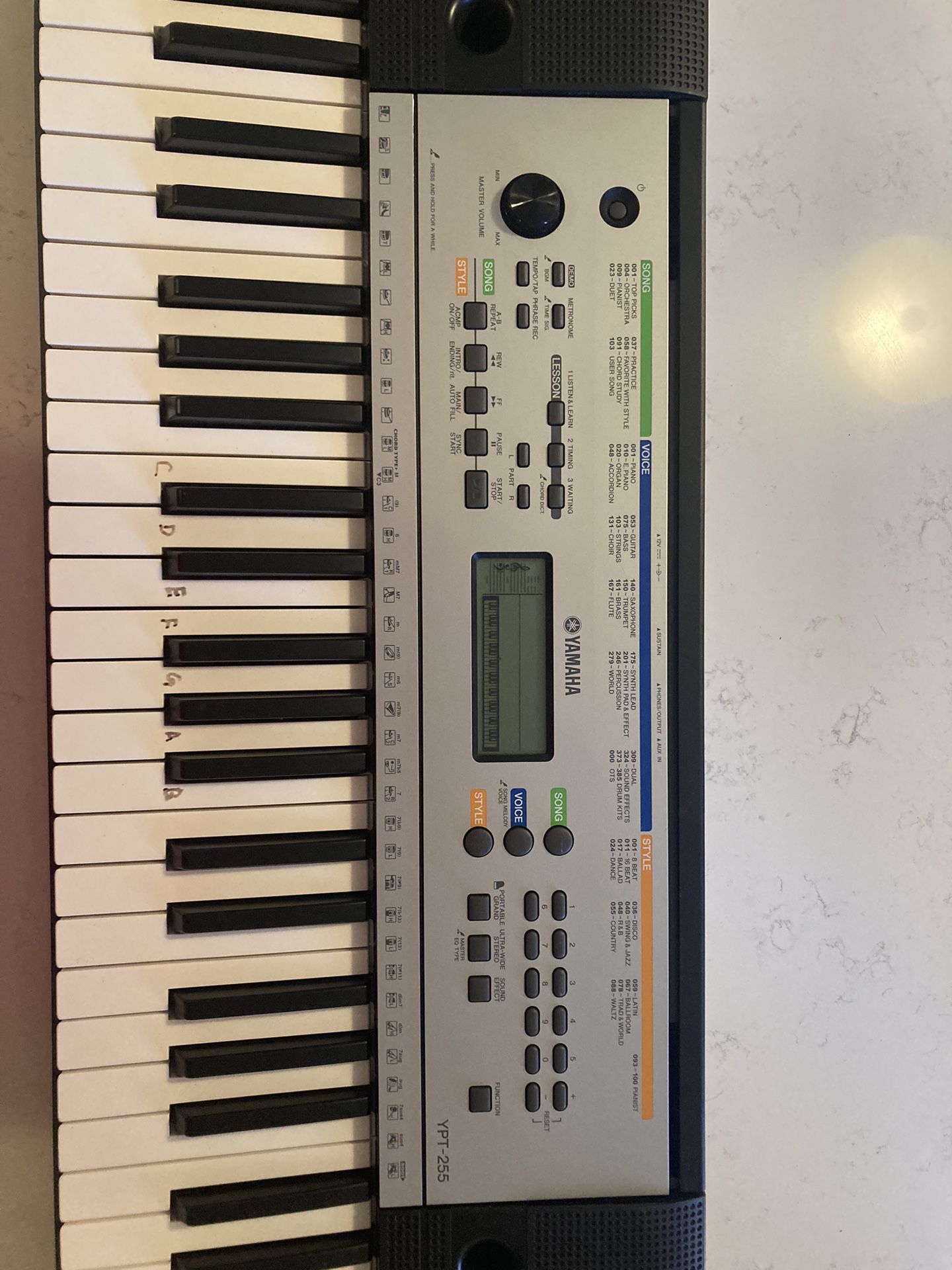 Keyboard Yamaha YPT-255 Portable Keyboard 