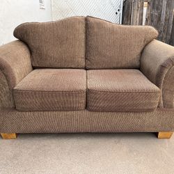 Loveseat ( Brown Fabric ) 