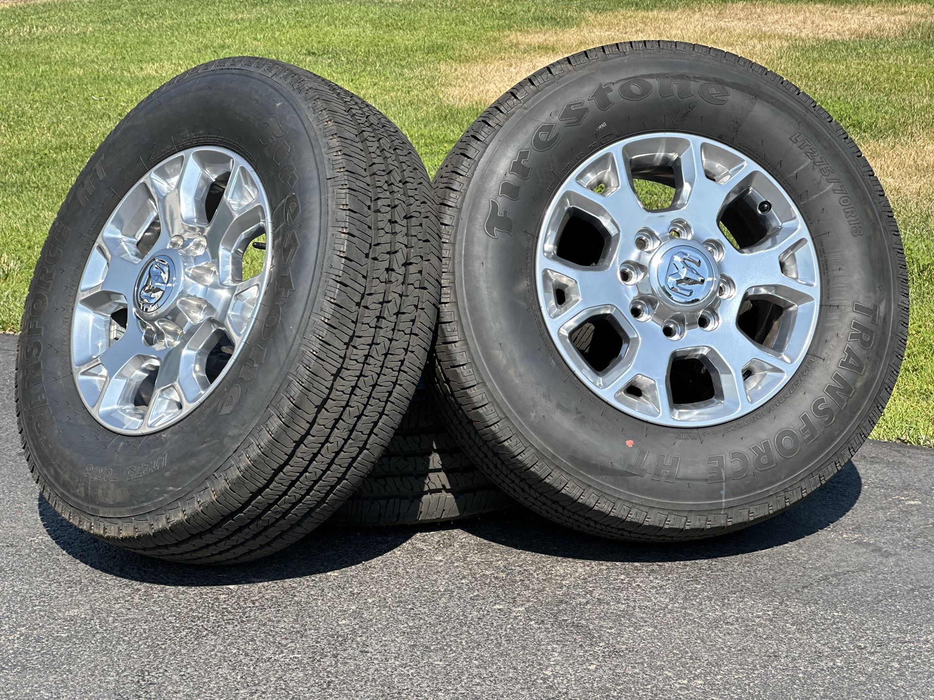 2024 New 18” Dodge Ram 2500 wheels 8x165.1 oem H/T 275/70R18 tires Ram 3500 Laramie rims 8x6.5