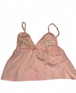 Pink babydoll top with bows