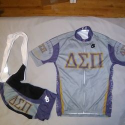 Deltasig Cycling Bib kit Mens Large L RACE FIT Champion System Road Bike Bib & Jersey Cycling Shorts