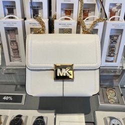 Michael Kors White Small Sonia Leather Bag