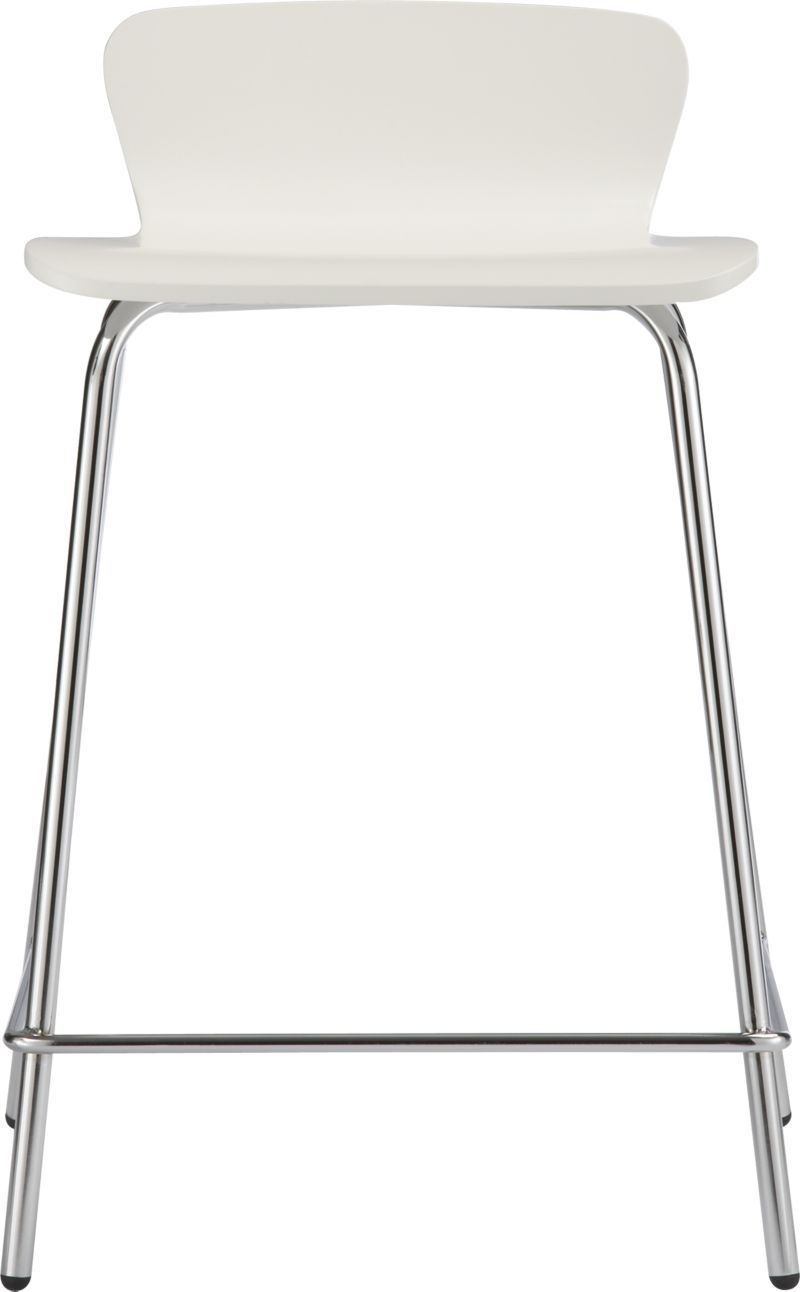 Crate and Barrel Felix White Counter Height Stools - Set of 3