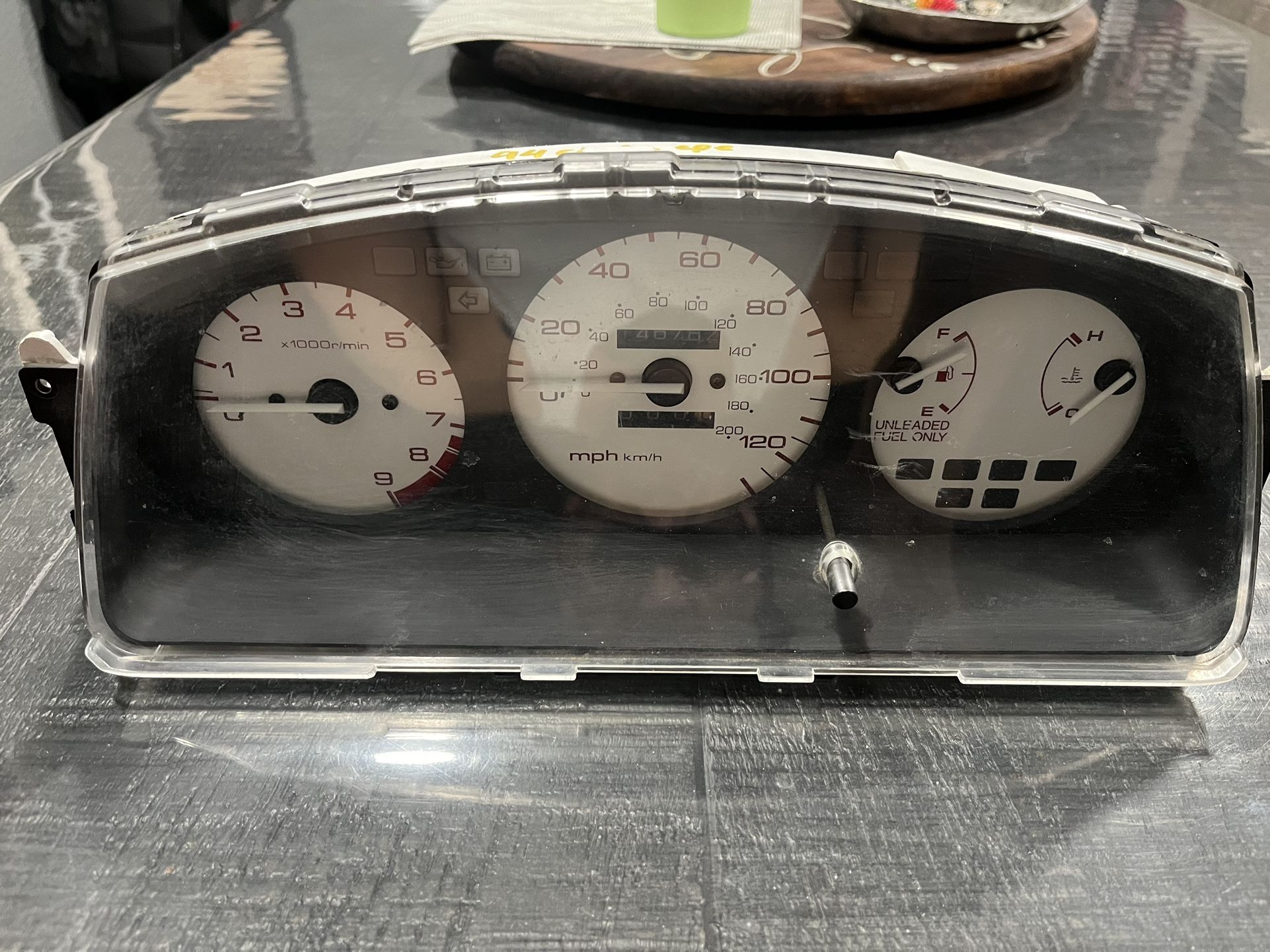 Honda Eg 4 Door Coupe Manuel Trans (cluster) In Great Condition W/Honda White Face Gauges