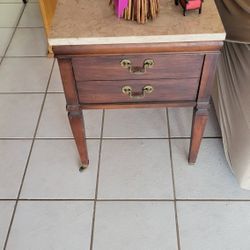 Two End Tables Very Nice Solid Wood Early 1900,'s 