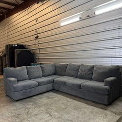 Super Plush Gray Sectional Couch