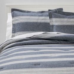 Chambray Stripe Comforter Set