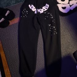 Black Sp5der Pants Size M