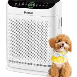 BRAND NEW-UNUSED-UNOPENED Air Purifier for Home,Large Room Up to 3000Ft²Double Air Intake,PAKEOI HEPA  Washable PreFilter,