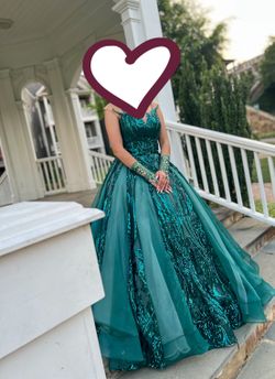 Quinceañera Dress Green