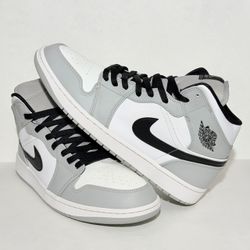 Air Jordan 1 Mid “Smoke Grey” 554724-092 Men’s Size 12 “No Box”
