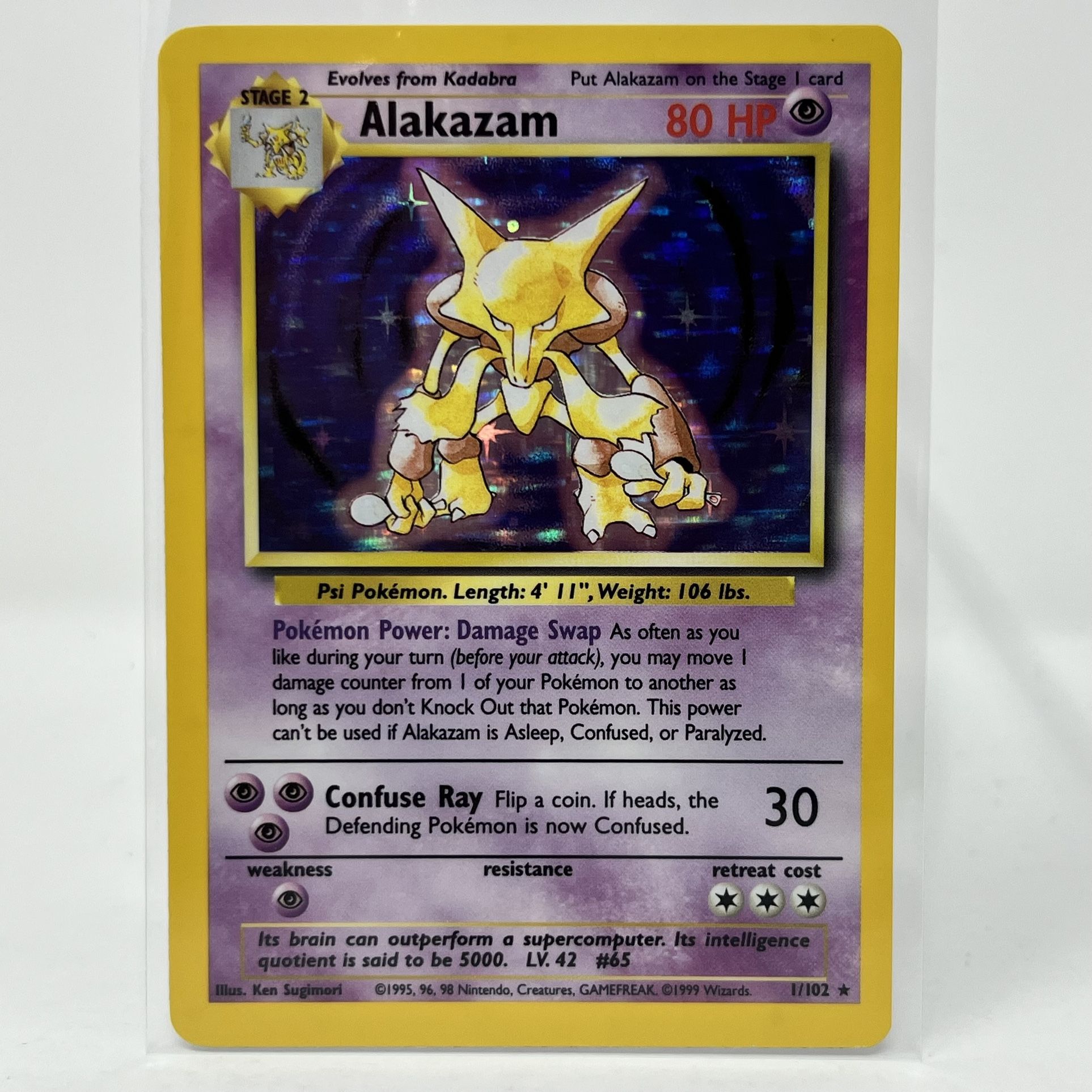 alakazam pokemon card 1 130 - 001/130 (BS2) Holo Rare If heads Pokémon TCG Alakazam 1/130 Base