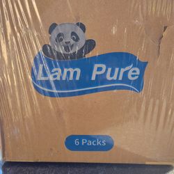 Lam Pure Premium & Soft Bamboo Facial Tissue Box 6 Packs White Floral