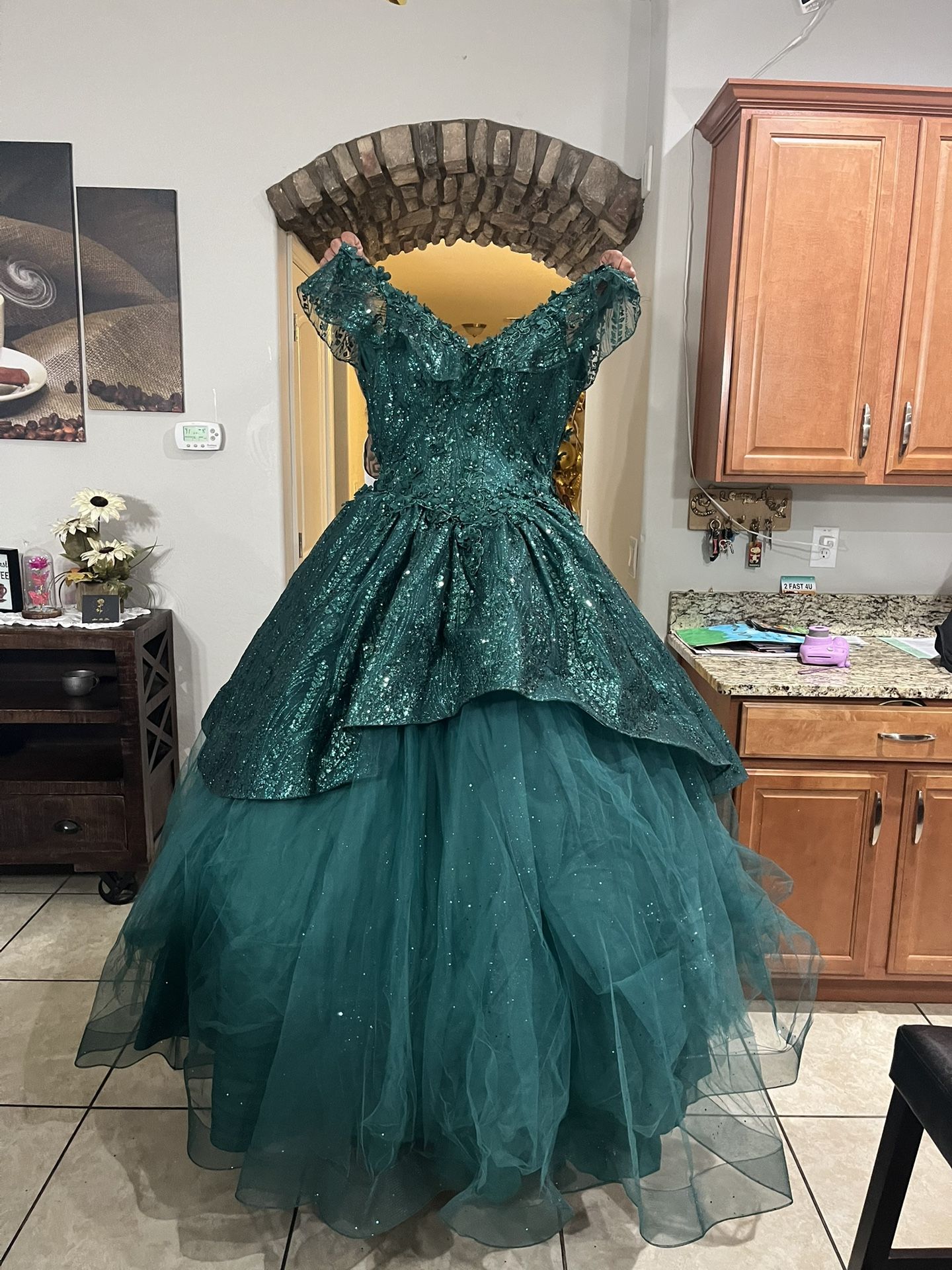 Emerald Green XV Dress