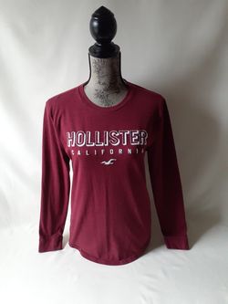 Hollister women's red long-sleeve tops size XS