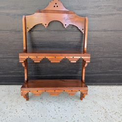 Vintage Southwest Navajo Two Tier Wood Wall Shelf