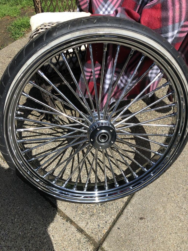 26 Inch Harley 40 Spoke Rim And Tire