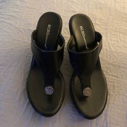 Black BCBGeneration wdg sandal size 6/36