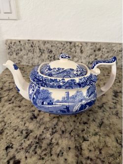 Spode Blue Italian Teapot 1.1 L 2pt