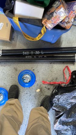 Garage door spring set