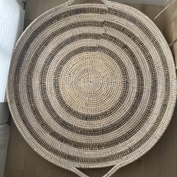 Basket 'Dana' Hand-Crafted Round Basket Wall Art 39"x5.9"