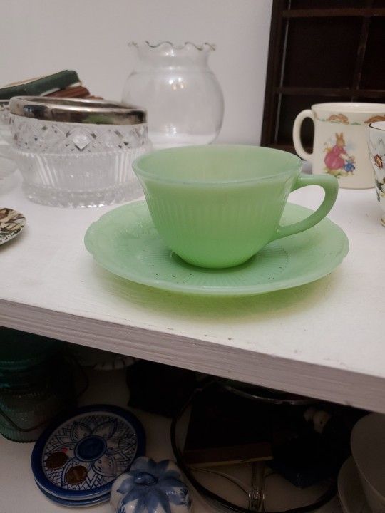 Jadeite Cup And Saucer
