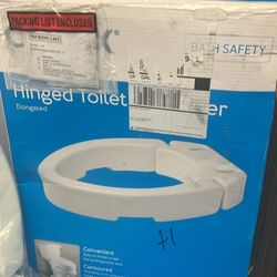 CAREX Hinged Toilet Seat Riser Elongated New in box (opened box