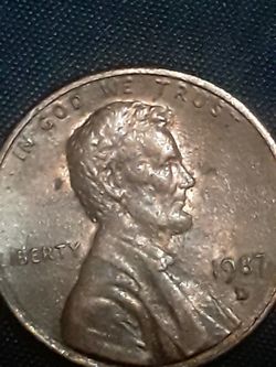 1987 lincoln penny multiples errors an dd colectible bery good coin for any colection