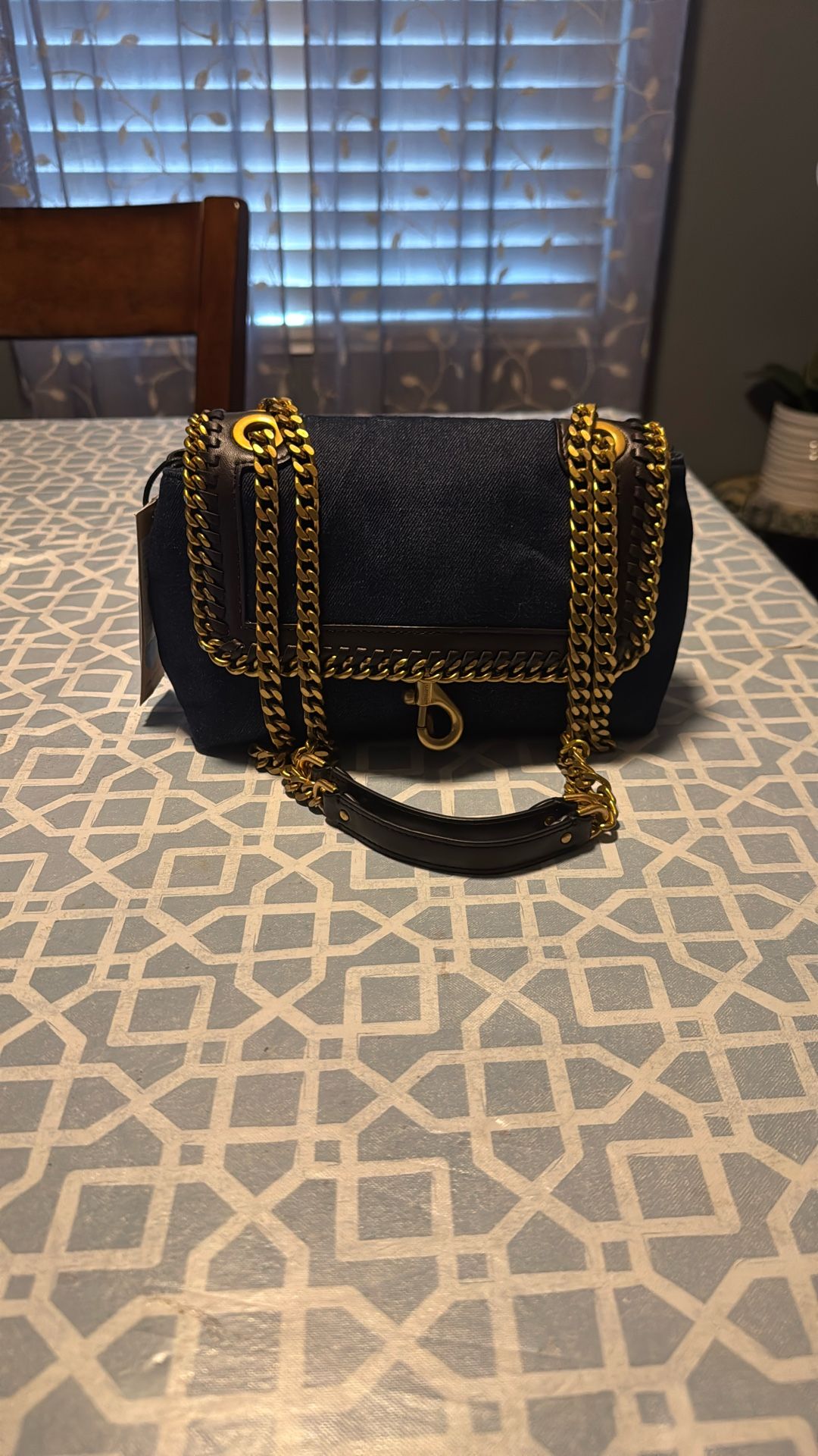 Rebecca Minkoff denim crossbody bag Color Blue Brown