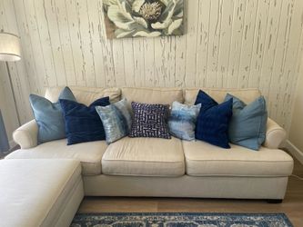 Pottery Barn Natural Fabric 2 piece sectional