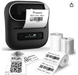 Label Makers, Bluetooth Label Printer, 3.14 Inch Portable Thermal Label Maker Machine for Barcode, Labeling, Organizing, Small Business, Compatible wi