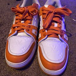 Louis Vuitton orange trainers