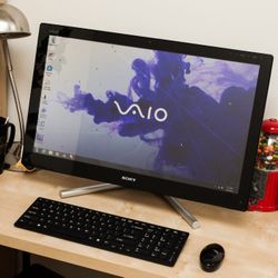 24" Touchscreen Sony All In One PC Intel Duo Core 8GB RAM 500GB SSD Webcam 1080P FHD LCD Wi-Fi & Bluetooth Wireless Windows 64 Bit OS 